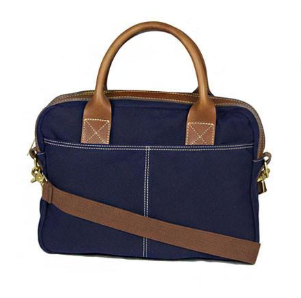 バッグ navy co Personalized Large Full Grain Leather Weekend Bag in Navy Blue