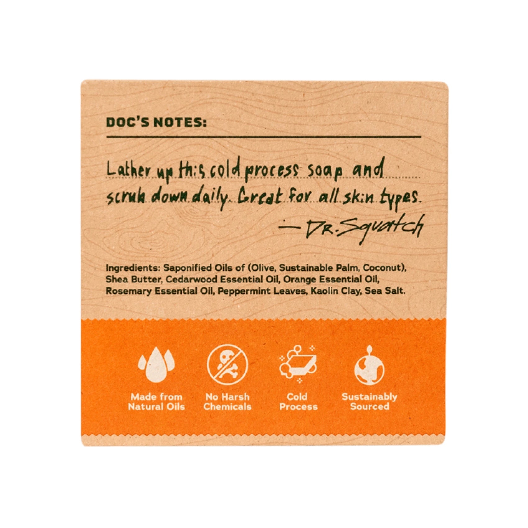 Dr Squatch All Natural Bar Soap for Men with Zero Grit, 3 Pack, Cedar Citrus