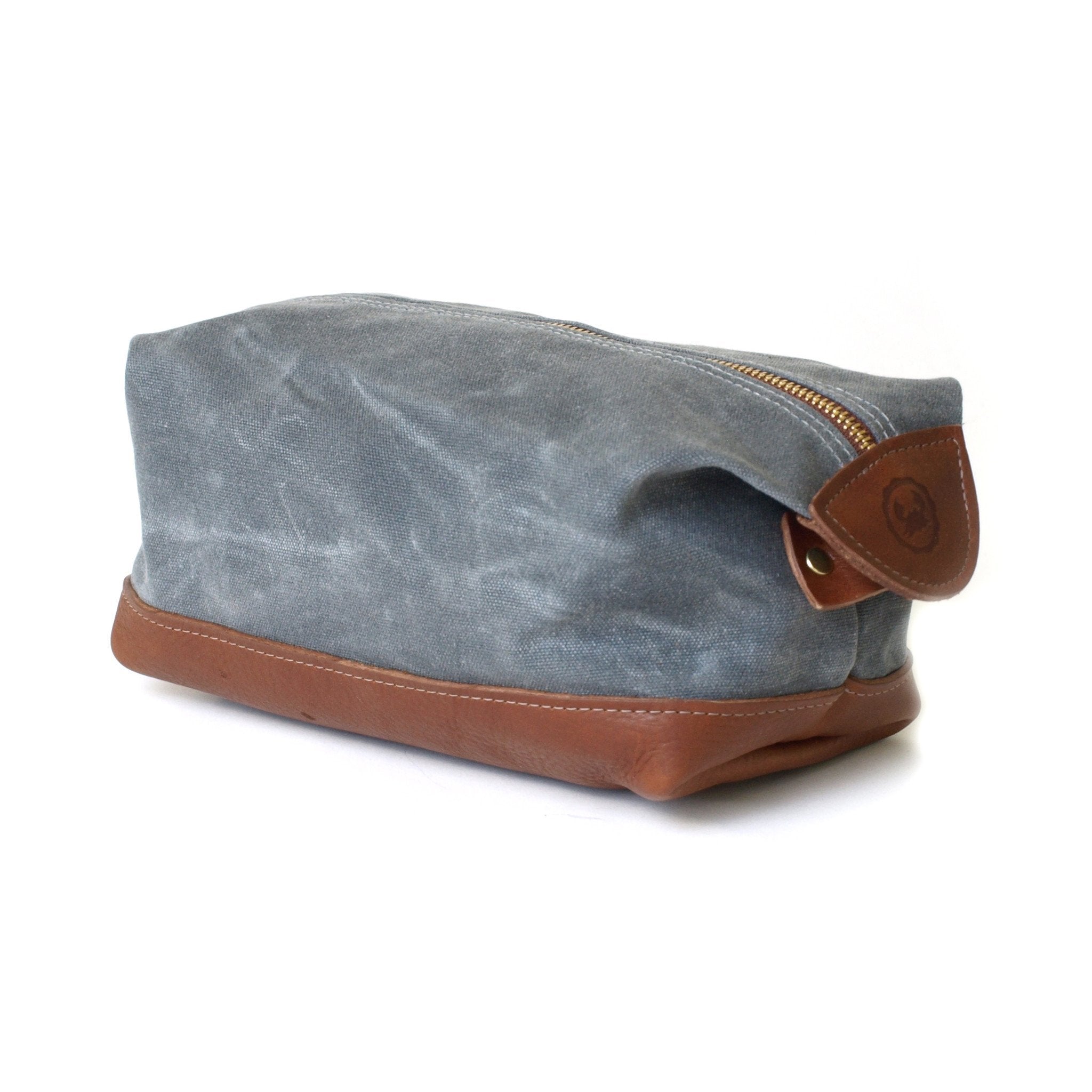 Canvas & Leather Dopp Kit- Blue – Brandless