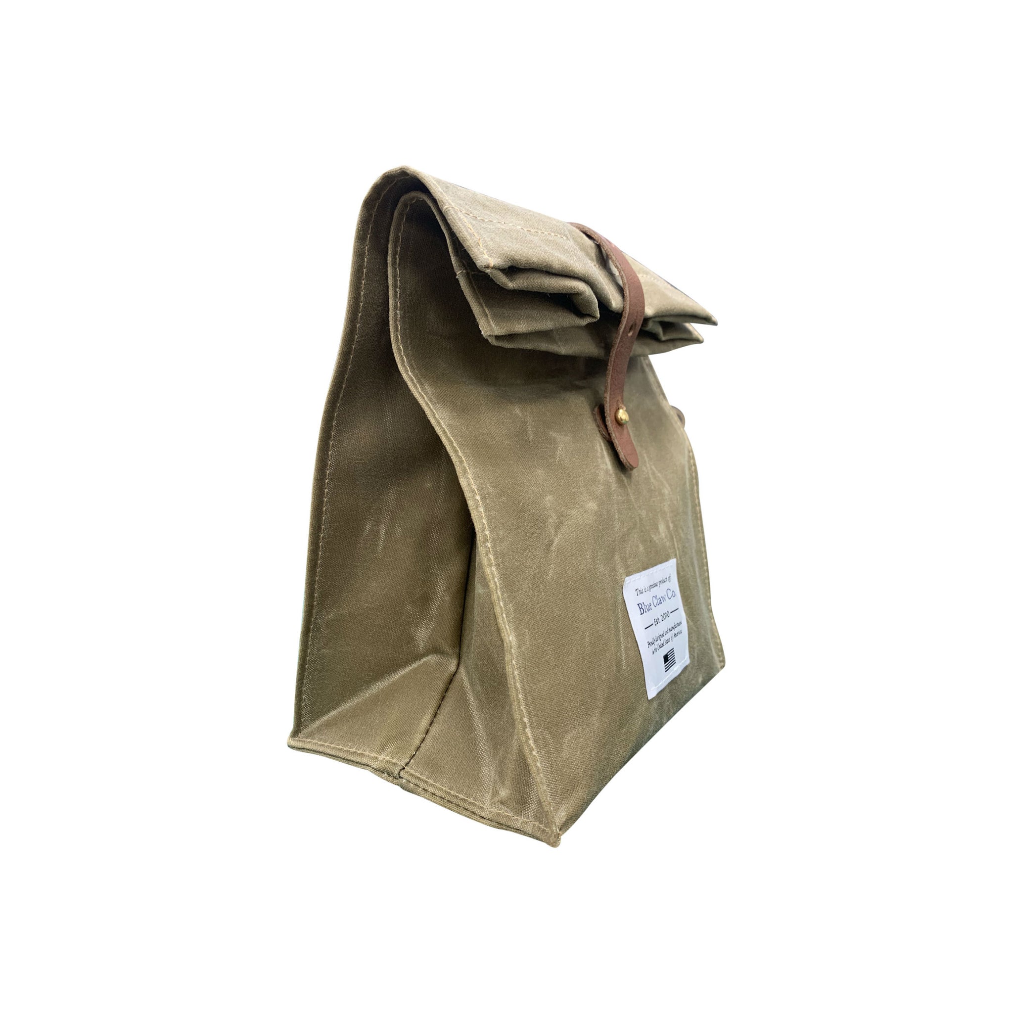 Insulated Lunch Bag Roll Top Lunch Box for Women Men, Khaki