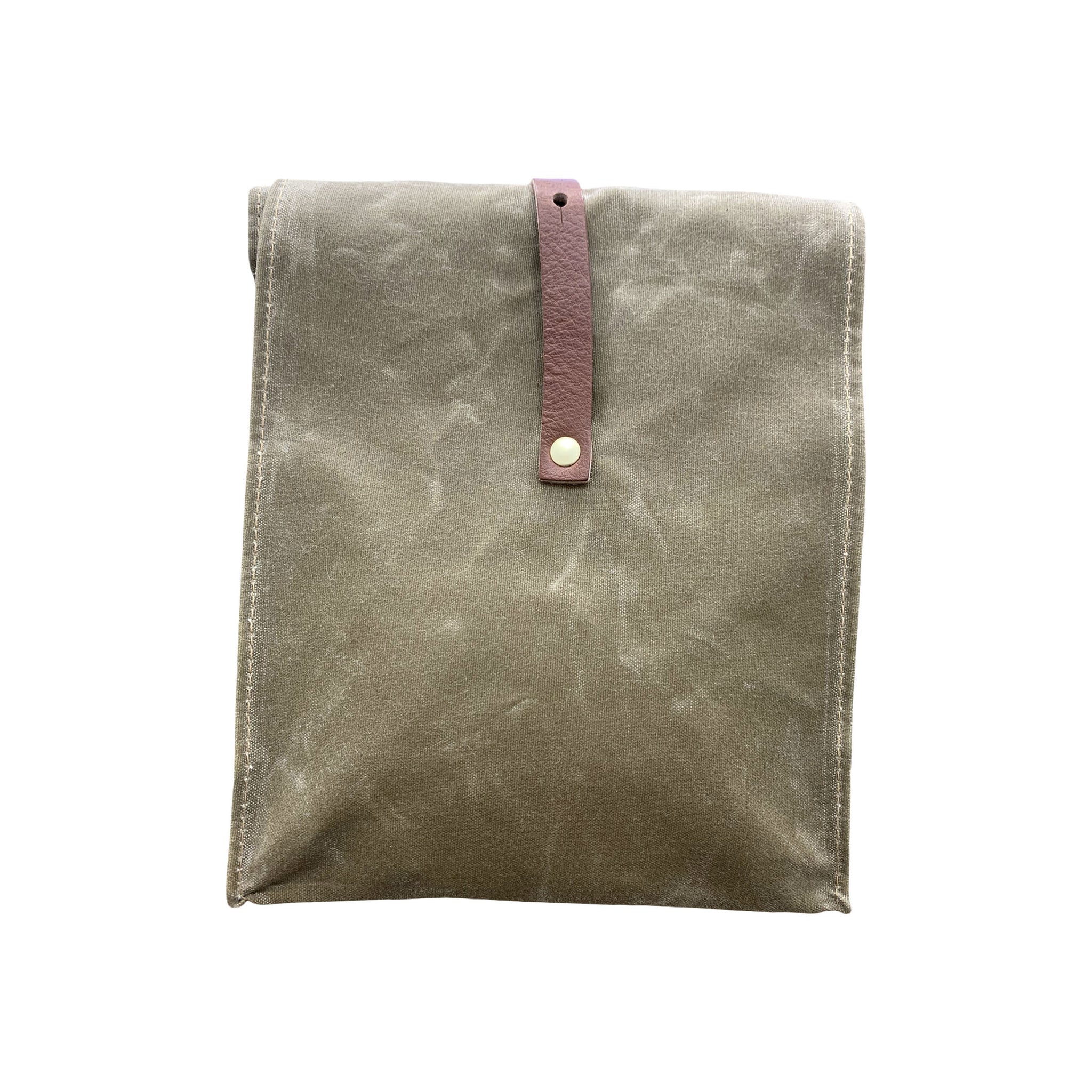 Insulated Waxed Cotton Canvas Lunch Bag