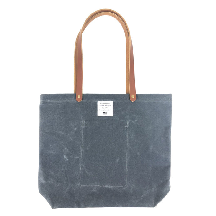 Waxed Canvas Market Tote, Charcoal